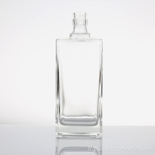 Bouteille en verre à carreaux d&#39;alcool uniques de 750 ml